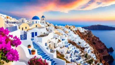 سانتوريني جزيرة الجمال الأزرق والأبيض في بحر إيجة سانتوريني جزيرة الجمال الأزرق والأبيض في بحر إيجة